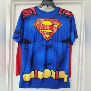 DC Comics Superman Shirt with Removable Cape size L